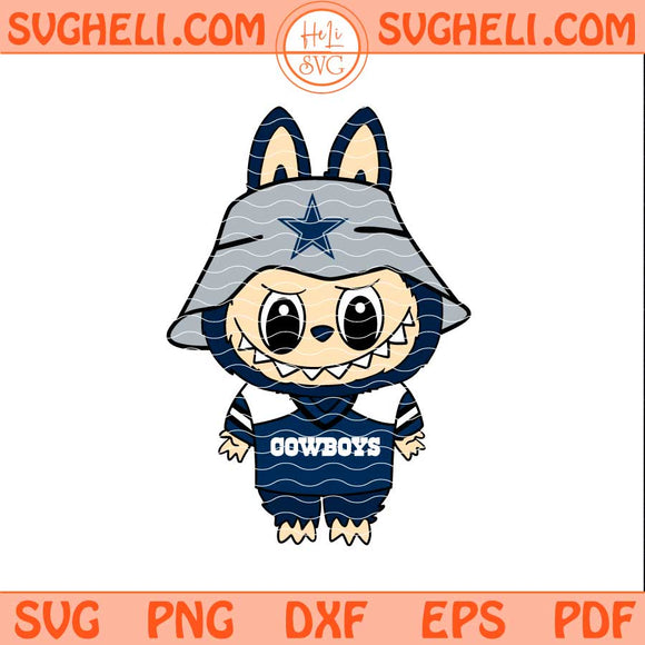 Labubu Dallas Cowboys Football Svg Labubu NFL Svg Png Dxf Eps Files