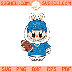 Labubu Detroit Lions NFL Svg Labubu Lions NFL Svg Png Dxf Eps Pdf Files