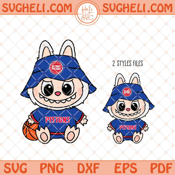 Labubu Detroit Pistons Basketball Svg Detroit Pistons Svg Png Dxf Eps Files