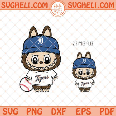 Labubu Detroit Tigers Baseball Svg Labubu MLB Svg Png Dxf Eps Files