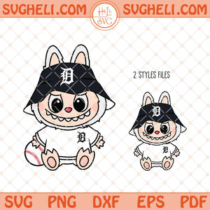 Labubu Detroit Tigers Svg Labubu MLB Baseball Svg Png Dxf Eps Files