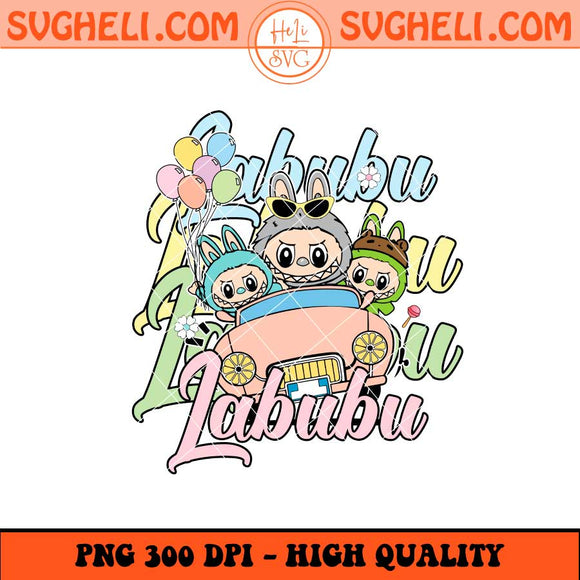 Labubu Driving Car Png Cute Labubu Png Funny Labubu Png Sublimation Files