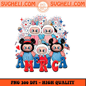 Labubu Fourth of July Png Labubu American Png Labubu USA Png Sublimation Files