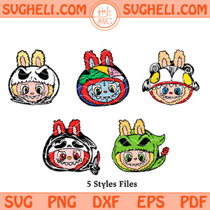 Labubu Ghostface Svg Bundle Labubu Jack Skellington Svg Png Dxf Eps Files