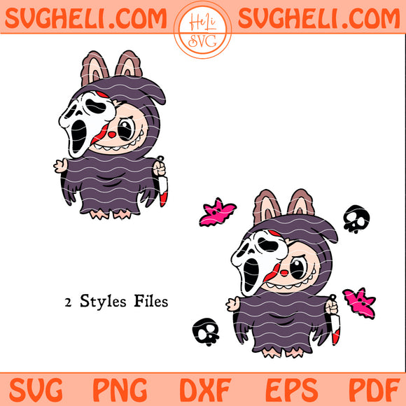 Labubu Goshtface Halloween Svg Cute Labubu Halloween Svg Png Dxf Eps Pdf Files