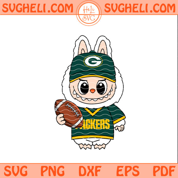 Labubu Green Bay Packers NFL Svg Labubu Packers NFL Svg Png Dxf Eps Pdf Files