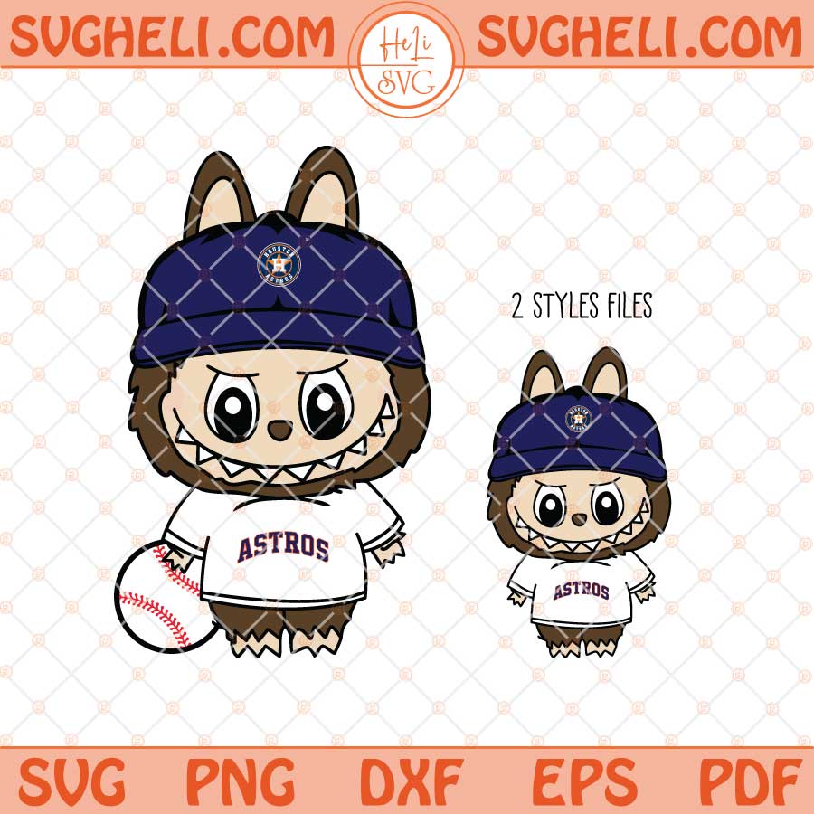Labubu Houston Astros Baseball Svg Labubu MLB Svg