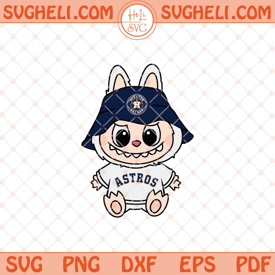 Labubu Houston Astros Svg Labubu Baseball Svg Astros Svg