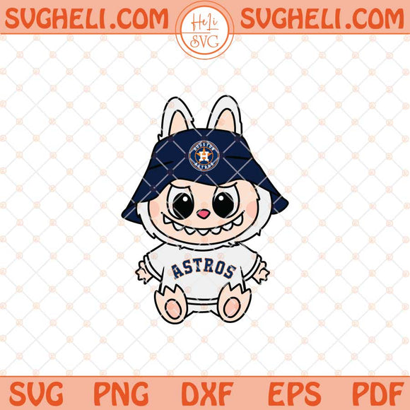 Labubu Houston Astros Svg Labubu Baseball Svg Astros Svg Png Dxf Eps Files