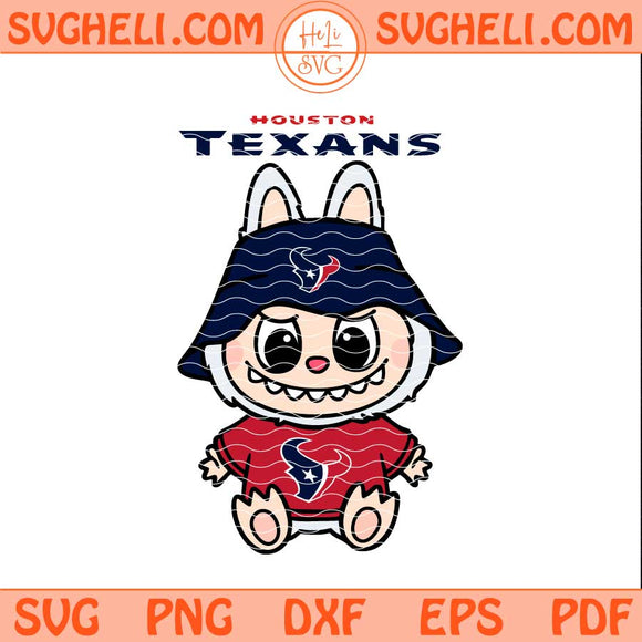 Labubu Houston Texans Football Svg Labubu Football Svg Png Dxf Eps Pdf Files