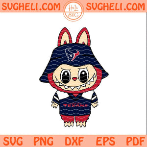 Labubu Houston Texans Football Svg Labubu NFL Svg Png Dxf Eps Files