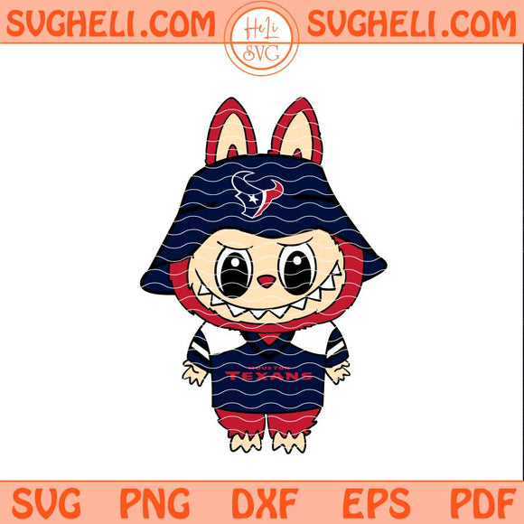Labubu Houston Texans Football Svg Labubu NFL Svg Png Dxf Eps Files