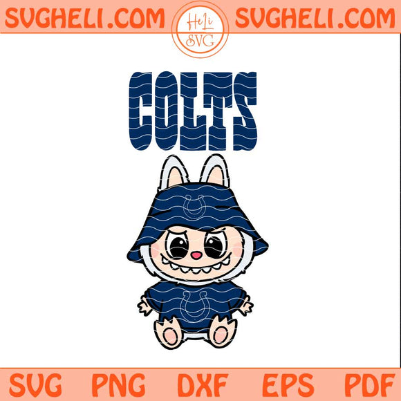 Labubu Indianapolis Colts Football Svg Labubu Football Svg Png Dxf Eps Pdf Files