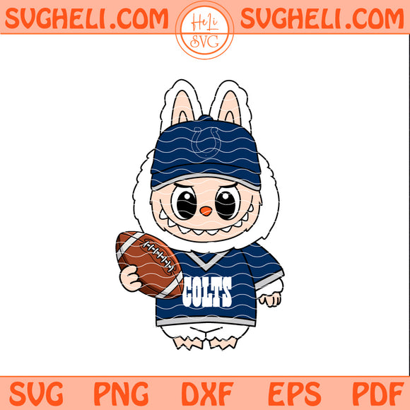Labubu Indianapolis Colts NFL Svg Labubu Colts NFL Svg Png Dxf Eps Pdf Files
