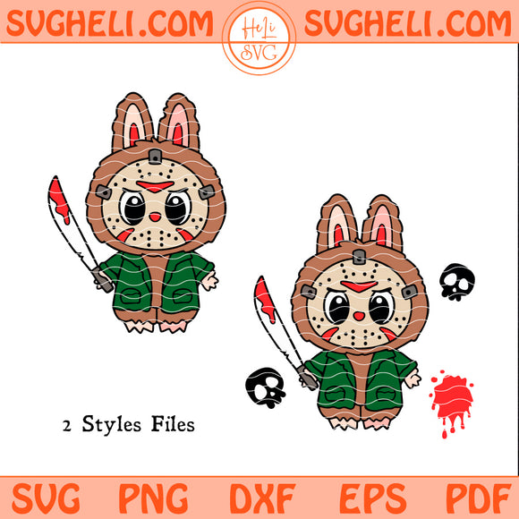 Labubu Jason Halloween Svg Cute Labubu Halloween Svg Png Dxf Eps Pdf Files