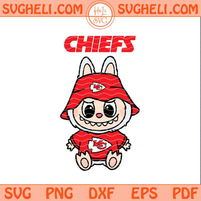 Labubu Kansas City Chiefs Football Svg Labubu Football Svg Png Dxf Eps Pdf Files