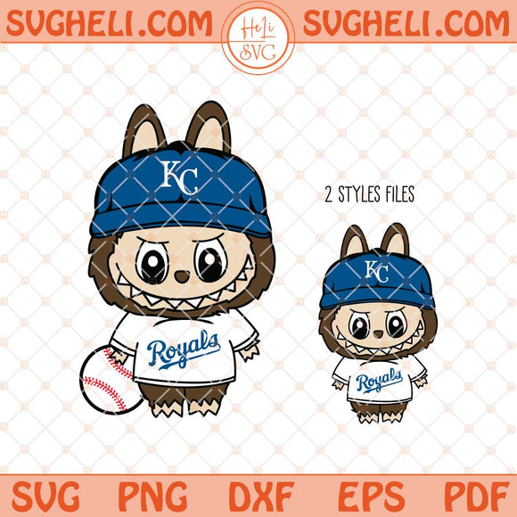 Labubu Kansas City Royals Baseball Svg Labubu MLB Svg Png Dxf Eps Files