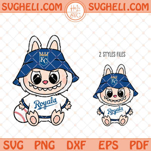 Labubu Kansas City Royals Svg Labubu MLB Baseball Svg Png Dxf Eps Files