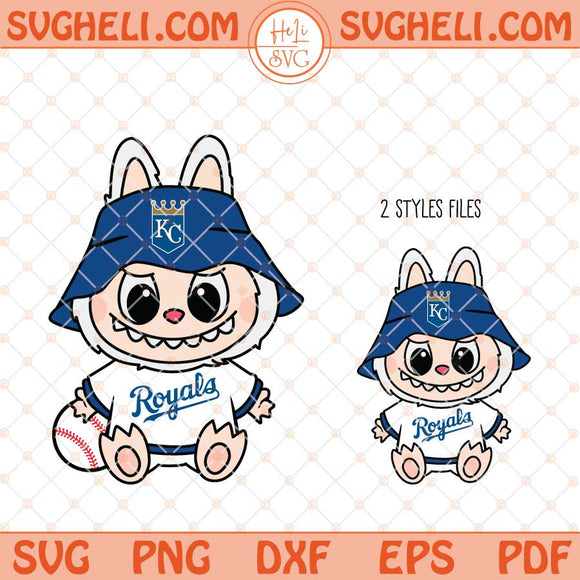 Labubu Kansas City Royals Svg Labubu MLB Baseball Svg Png Dxf Eps Files