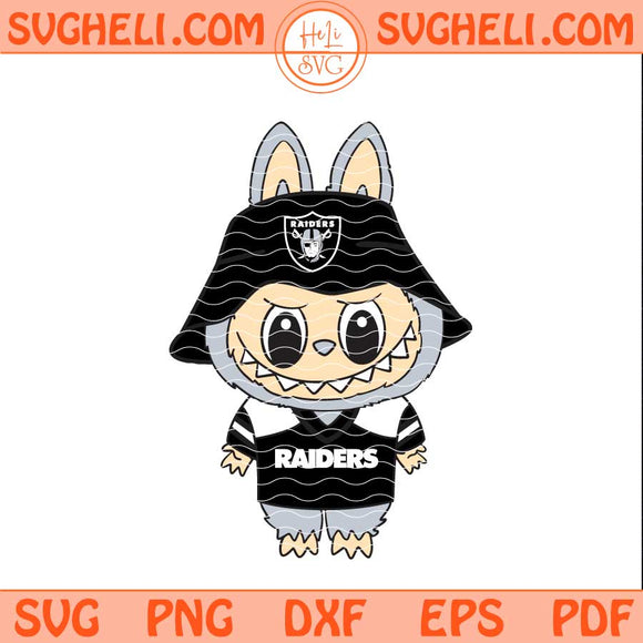 Labubu Las Vegas Raiders Football Svg Labubu NFL Svg Png Dxf Eps Files