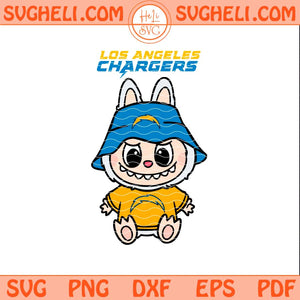 Labubu Los Angeles Chargers Football Svg Labubu Football Svg Png Dxf Eps Pdf Files