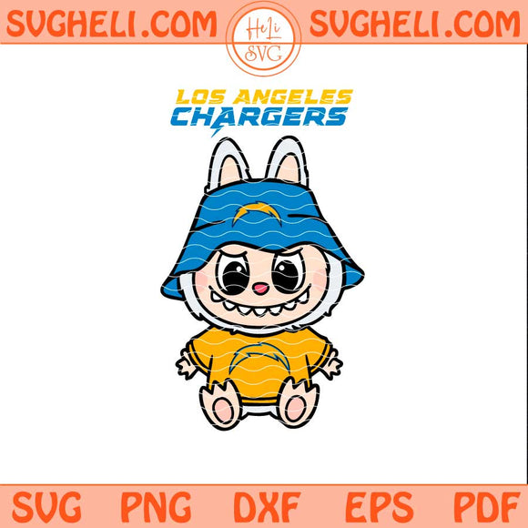 Labubu Los Angeles Chargers Football Svg Labubu Football Svg Png Dxf Eps Pdf Files