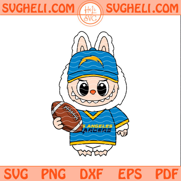 Labubu Los Angeles Chargers NFL Svg Labubu Chargers NFL Svg Png Dxf Eps Pdf Files