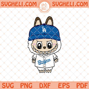 Labubu Los Angeles Dodgers MLB Svg Labubu LA Dodgers Svg Png Dxf Eps Files