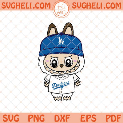 Labubu Los Angeles Dodgers MLB Svg Labubu LA Dodgers Svg Png Dxf Eps Files
