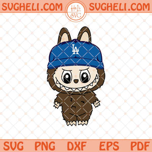 Labubu Los Angeles Dodgers Svg LA Dodgers Labubu MLB Svg Png Dxf Eps Files