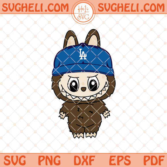 Labubu Los Angeles Dodgers Svg LA Dodgers Labubu MLB Svg Png Dxf Eps Files