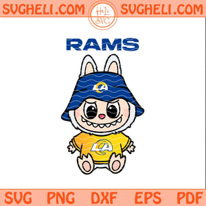 Labubu Los Angeles Rams Football Svg Labubu Football Svg Png Dxf Eps Pdf Files