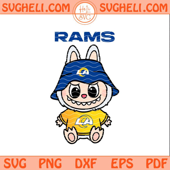 Labubu Los Angeles Rams Football Svg Labubu Football Svg Png Dxf Eps Pdf Files