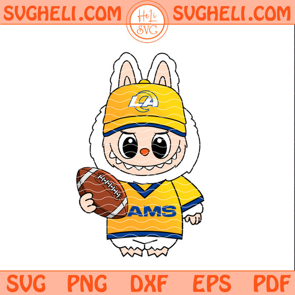 Labubu Los Angeles Rams NFL Svg Labubu Rams NFL Svg Png Dxf Eps Pdf Files