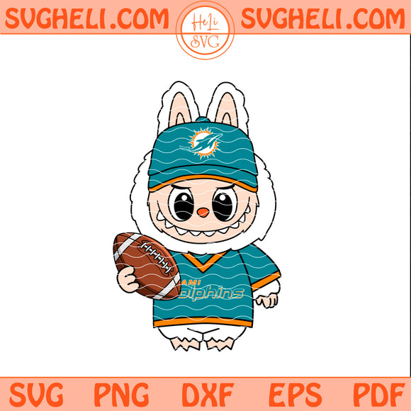 Labubu Miami Dolphins NFL Svg Labubu Dolphins NFL Svg Png Dxf Eps Pdf Files