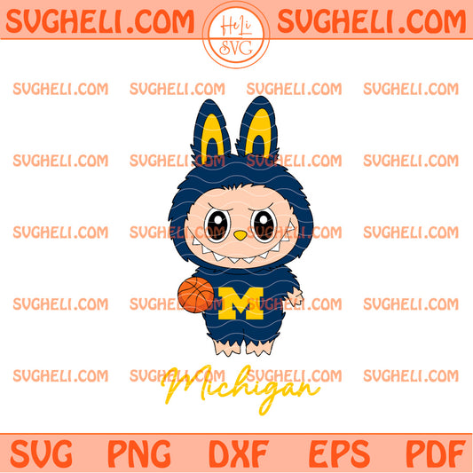 Labubu Michigan Basketball Svg NCAA Michigan Basketball Svg