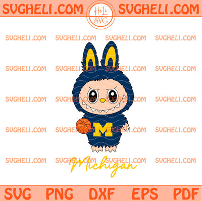 Labubu Michigan Basketball Svg NCAA Michigan Basketball Svg