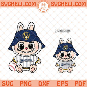 Labubu Milwaukee Brewers Svg Labubu MLB Baseball Svg Png Dxf Eps Files