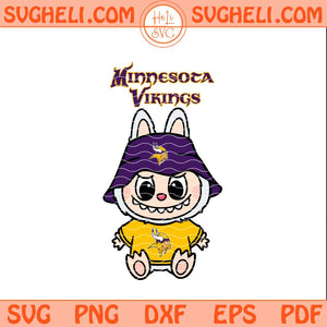 Labubu Minnesota Vikings Football Svg Labubu Football Svg Png Dxf Eps Pdf Files