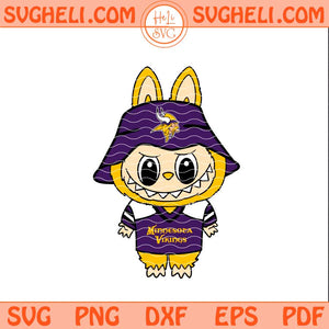 Labubu Minnesota Vikings Football Svg Labubu NFL Svg Png Dxf Eps Files