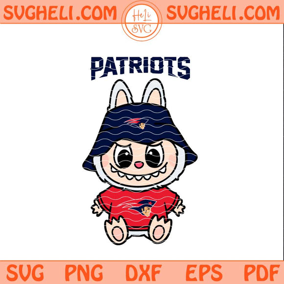 Labubu New England Patriots Football Svg Labubu Football Svg Png Dxf Eps Pdf Files