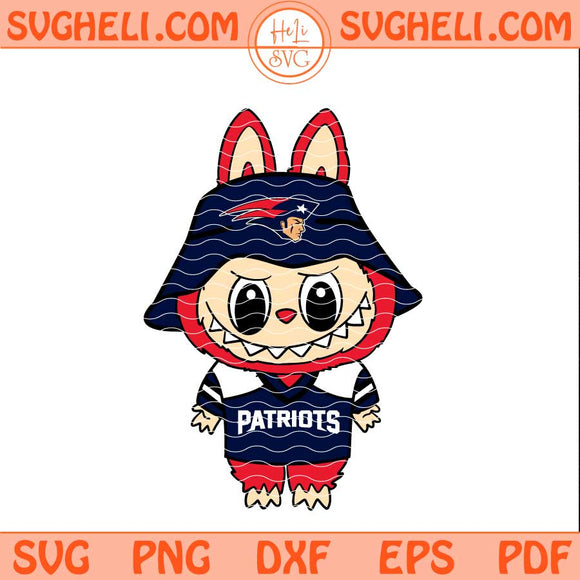 Labubu New England Patriots Football Svg Labubu NFL Svg Png Dxf Eps Files