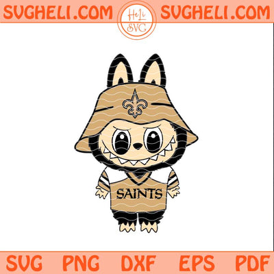 Labubu New Orleans Saint Football Svg Labubu NFL Svg Png Dxf Eps Files