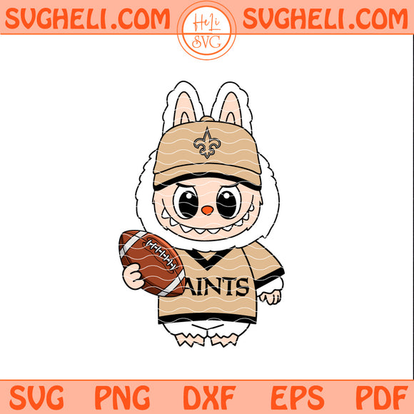 Labubu New Orleans Saints NFL Svg Labubu Saints NFL Svg Png Dxf Eps Pdf Files
