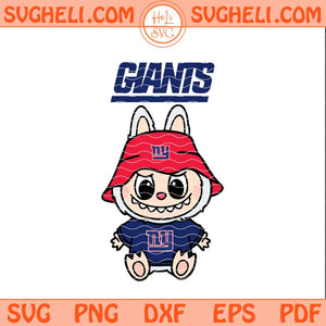 Labubu New York Giants Football Svg Labubu Football Svg Png Dxf Eps Pdf Files