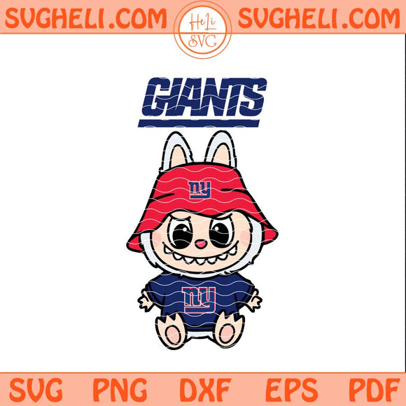 Labubu New York Giants Football Svg Labubu Football Svg Png Dxf Eps Pdf Files