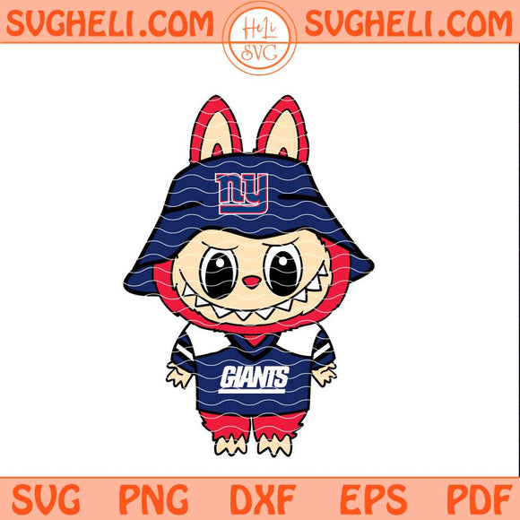 Labubu New York Giants Football Svg Labubu NFL Svg Png Dxf Eps Files