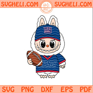 Labubu New York Giants NFL Svg Labubu Giants NFL Svg Png Dxf Eps Pdf Files