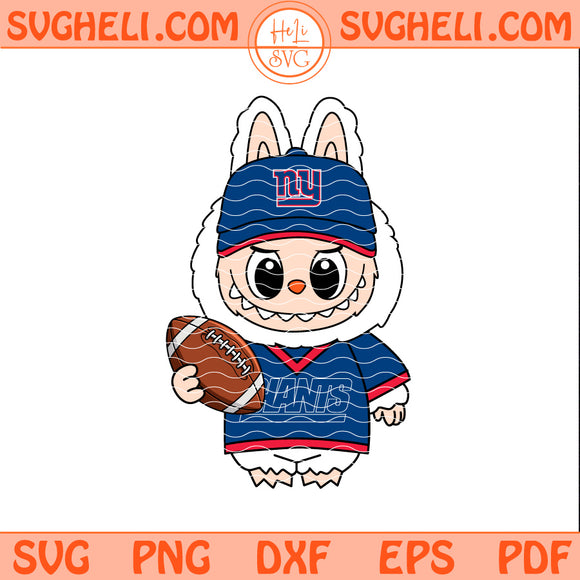 Labubu New York Giants NFL Svg Labubu Giants NFL Svg Png Dxf Eps Pdf Files