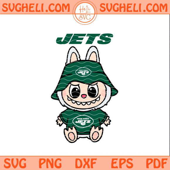 Labubu New York Jets Football Svg Labubu Football Svg Png Dxf Eps Pdf Files